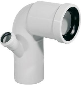 Curva wc innesto Ø 110x40 attacco dx bianca