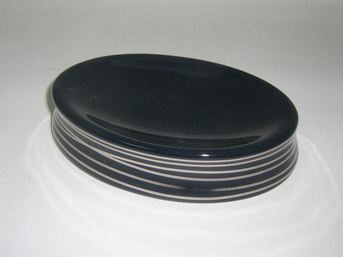Portasapone diva antracite/argento