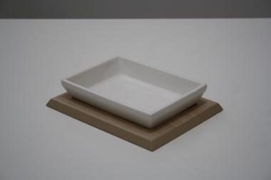Portasapone kyoto bianco/rovere sbiancato