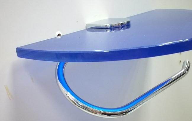 Portarotolo diva cromo/blu