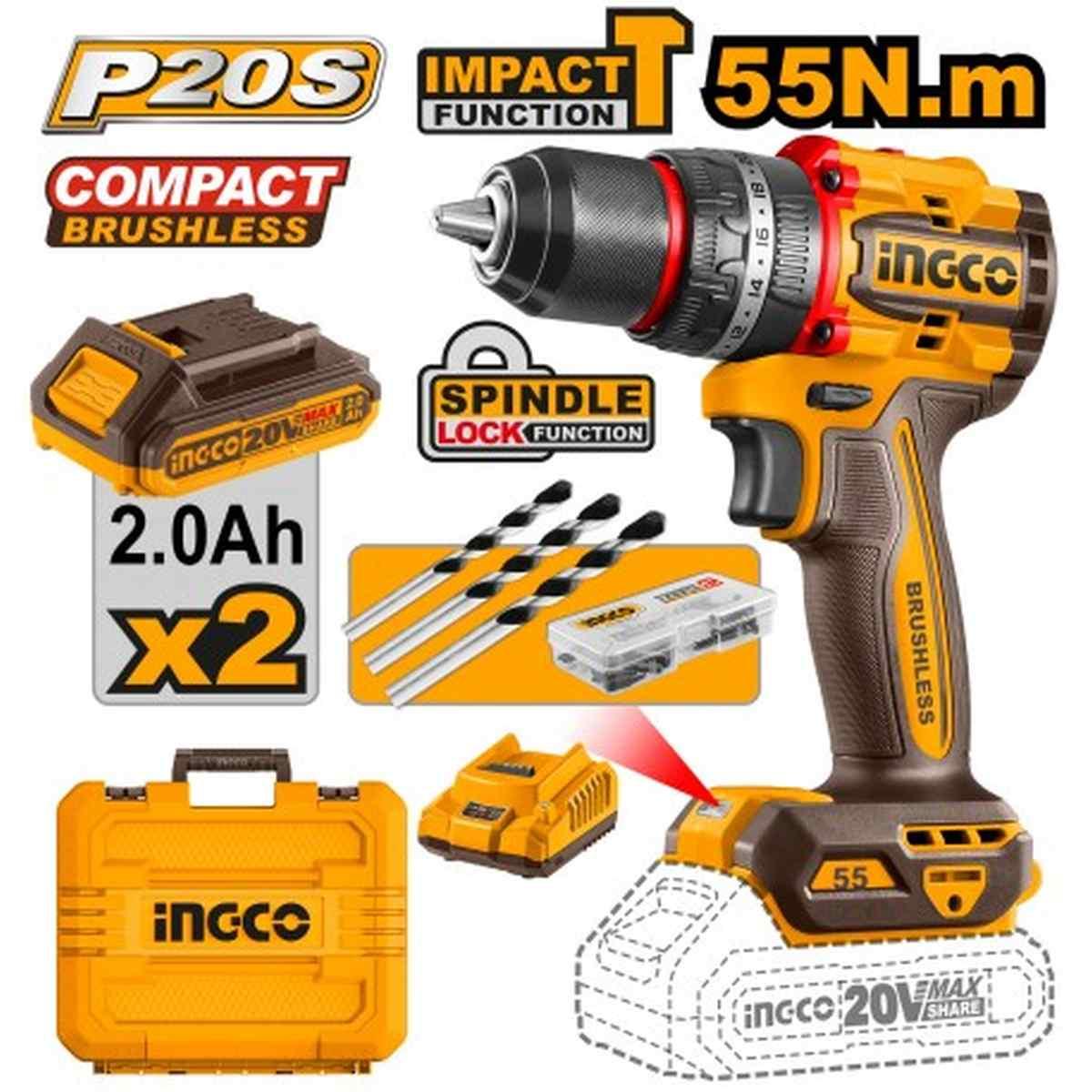 Trapano 55 n.m 2 batterie 2,0ah