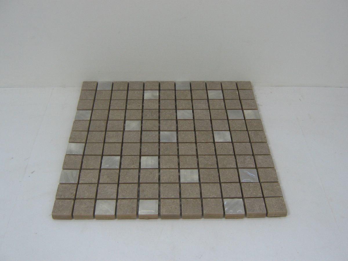 Mosaico marrone mix due colori cm 2x2