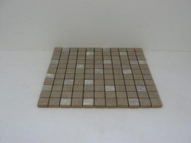 Mosaico marrone mix due colori cm 2x2