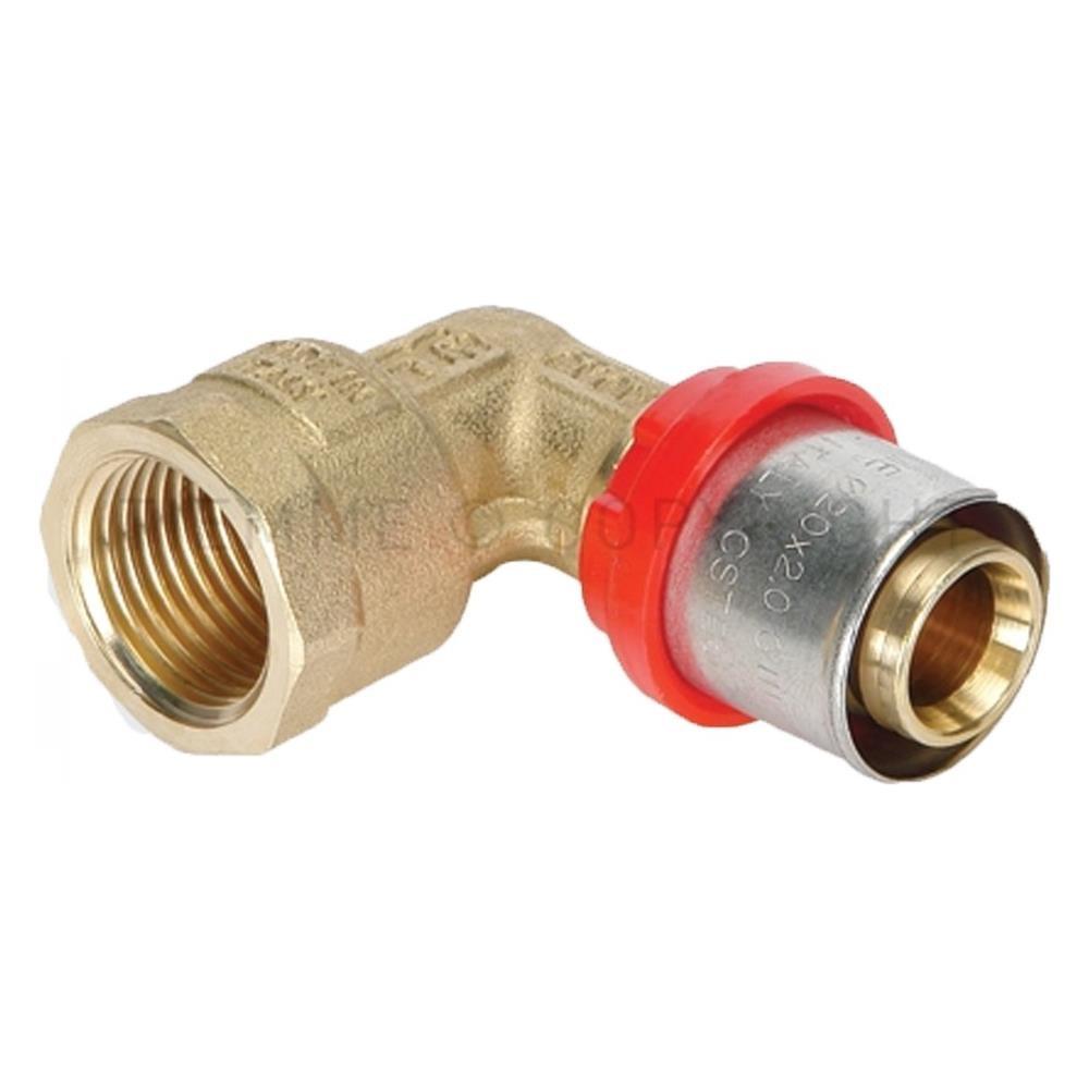 Raccordo 90° multistrato Ø 16 f pressare