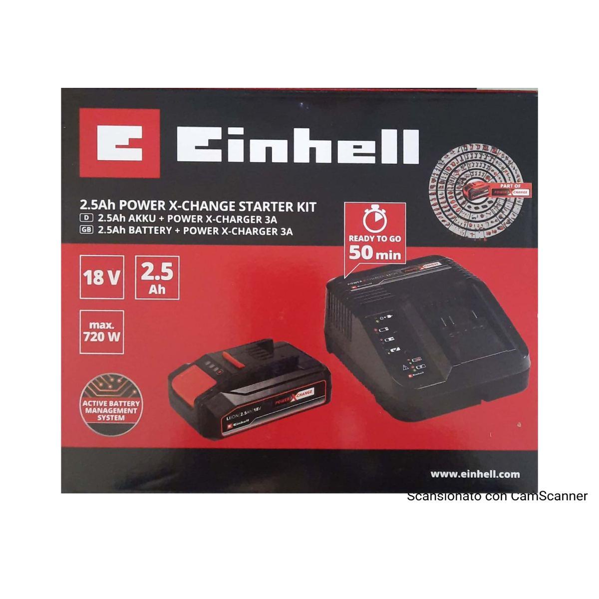 2.5 ah power x-change starter kit + batteria 2.5 ah