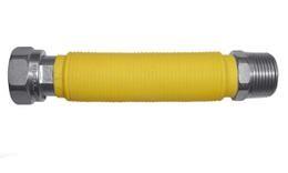 TUBO INOX ESTENSIBILE GAS 3/4" PER CONTATORE