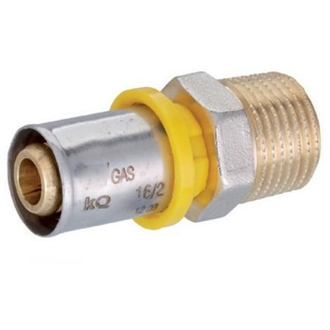 Raccordo dritto gas multistrato Ø 16 m pressare