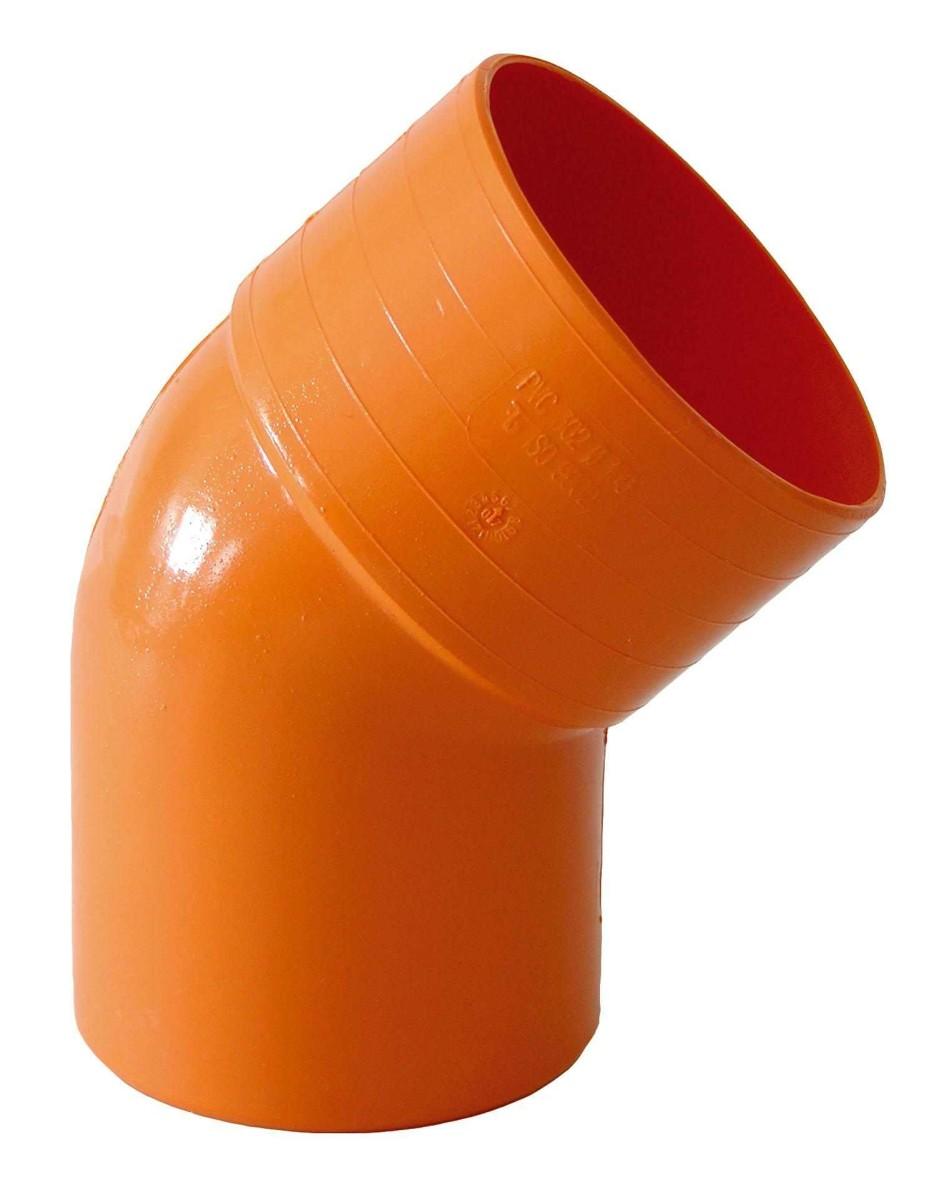 Curva 45° arancio Ø 40