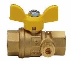 Valvola sfera gas farfalla 3/4'' ff c/ispezione