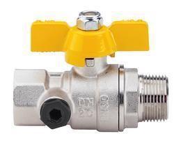 Valvola sfera gas farfalla 1'' mf c/ispezione