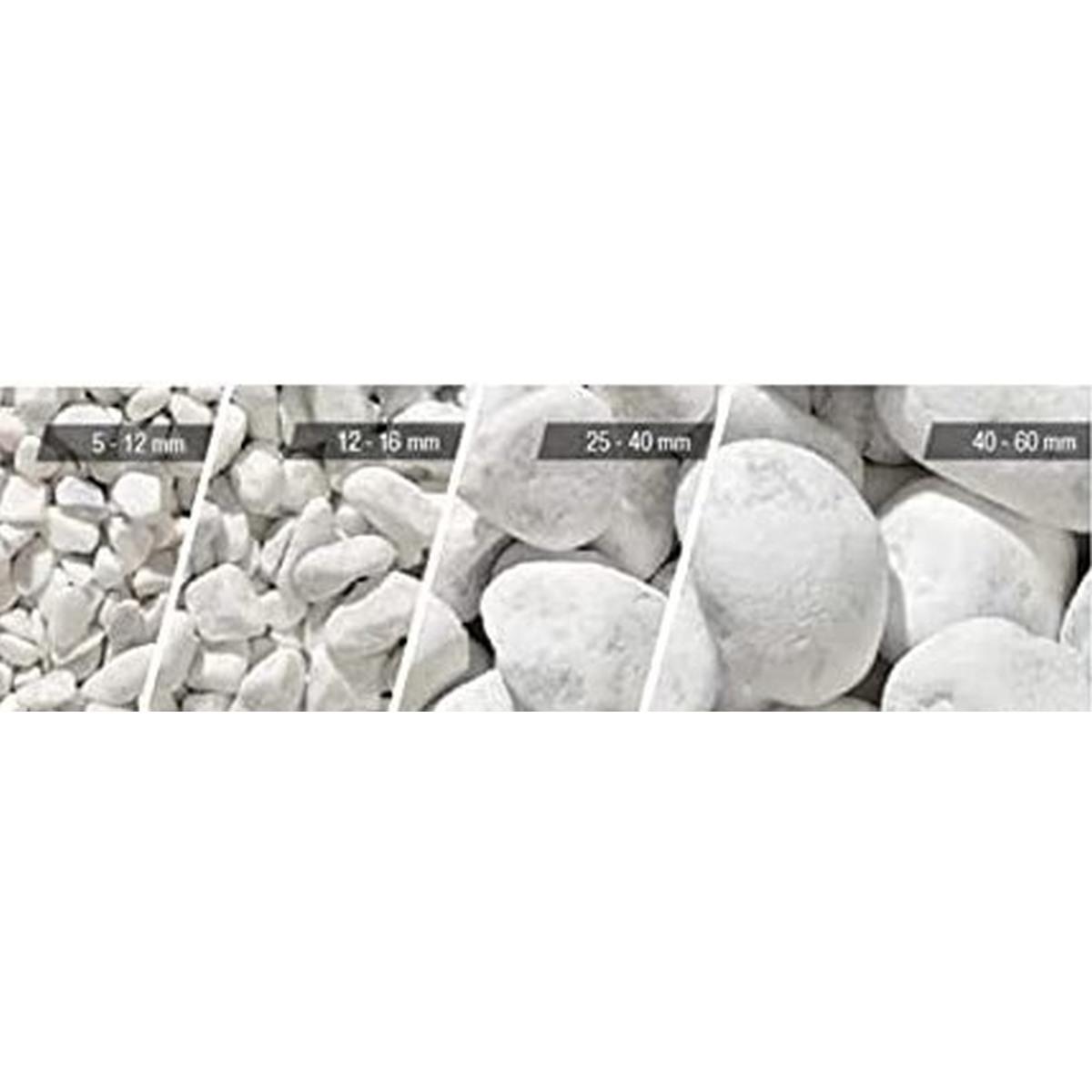 Ciottolo bianco carrara 15/25 kg 25