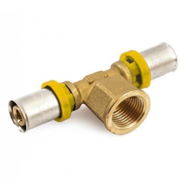TEE GAS MULTISTRATO Ø 16X1/2"X16 F PRESSARE
