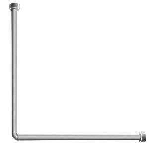Asta  alluminio angolare cromo Ø 25x80 cm
