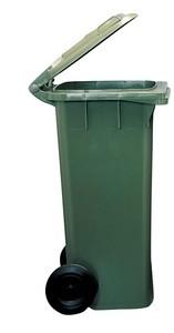 Pattumiera verde con ruote lt 120