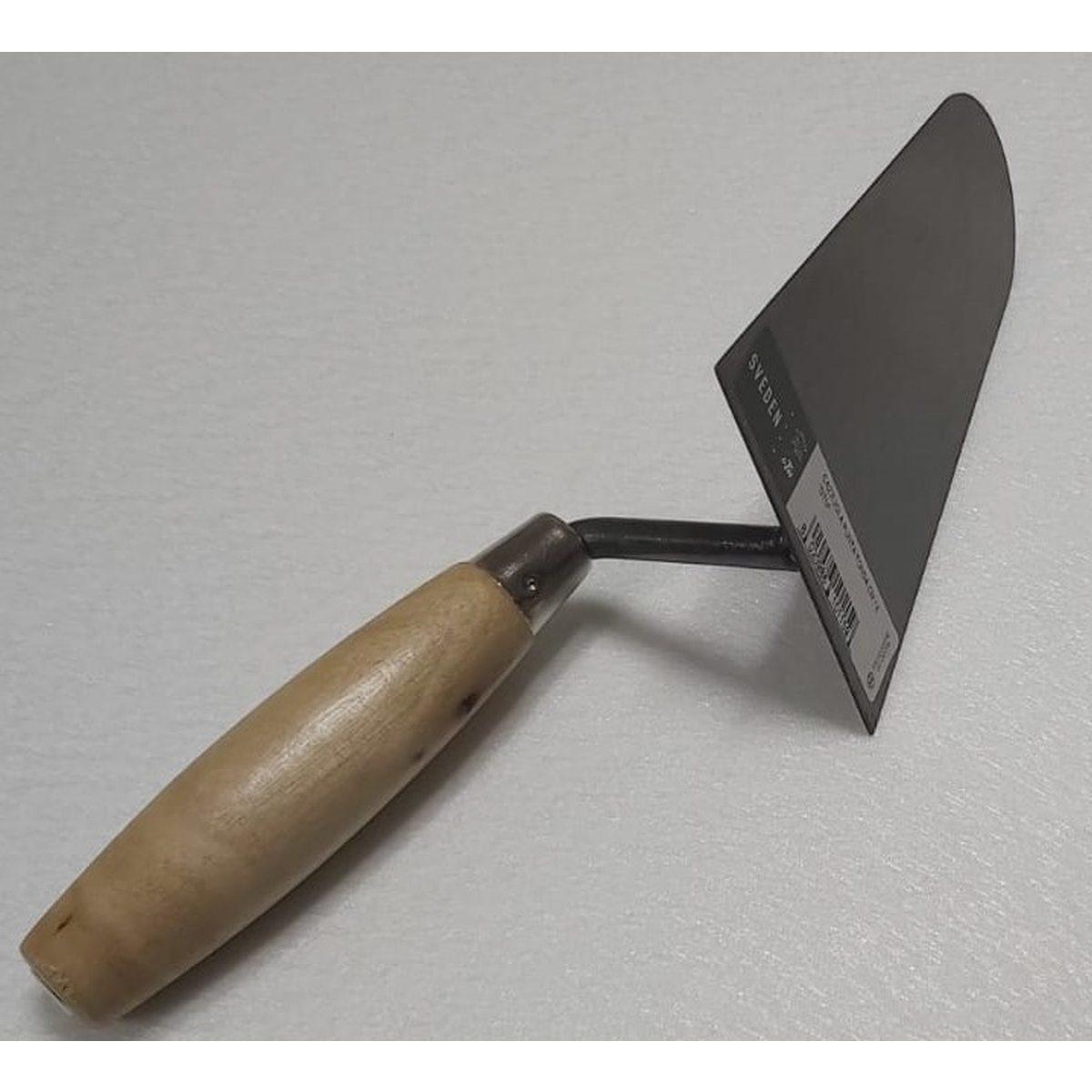 Cazzuola  a punta tonda manico legno cm 18
