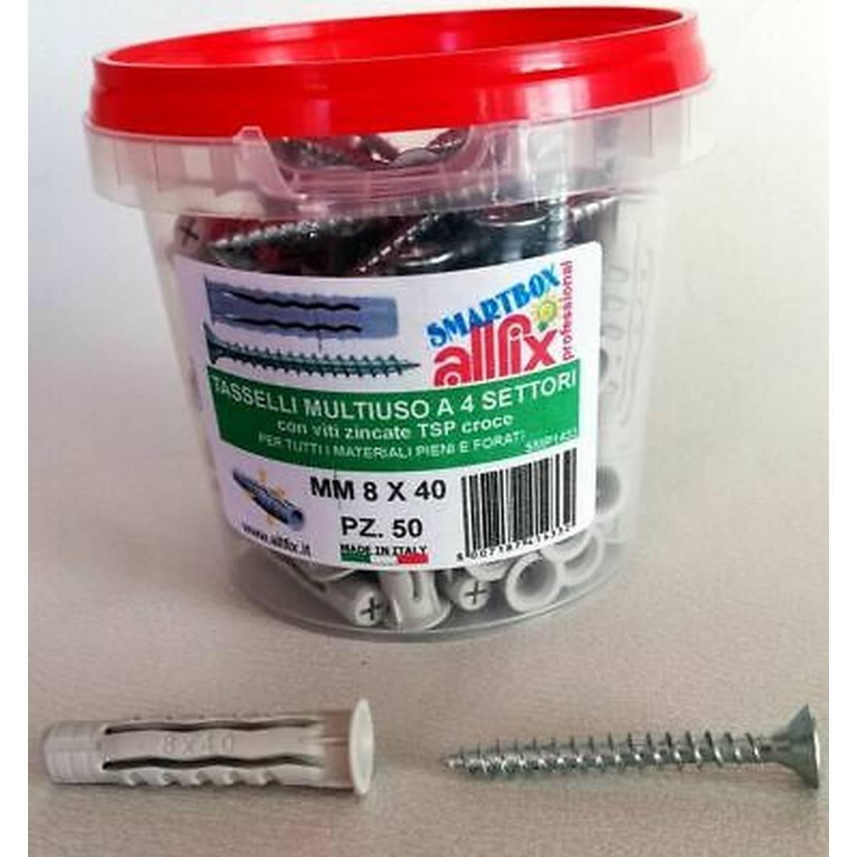 Tassello c/vite f4 8x40 mm pz 50