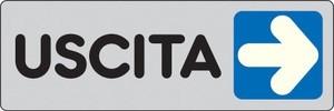 Etichetta uscita dx mm 150x50