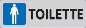 Etichetta toilette uomini mm 150x50