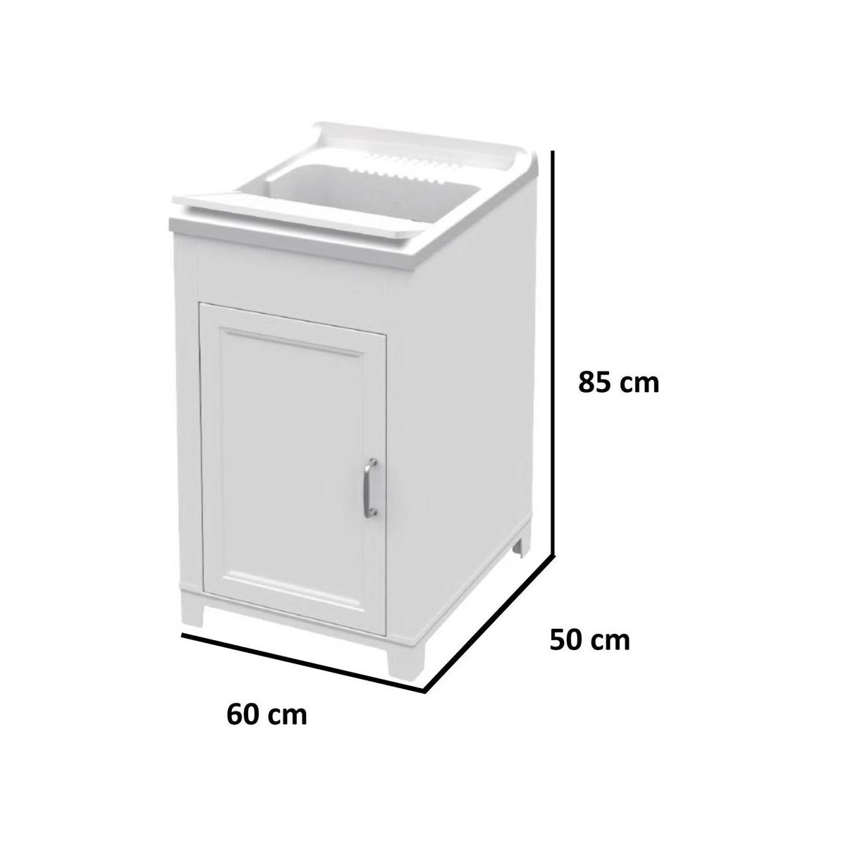 Lavatoio resina bianco cm 45x50