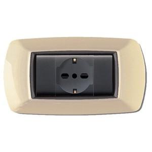 Placca 4p avorio ec