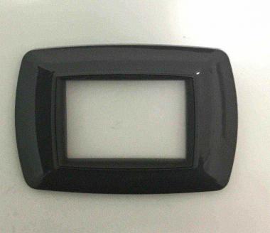 Placca 4p nero ec
