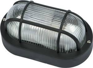 Plafoniera ovale nera c/griglia