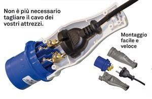 Adattatore industriale c/schuko ip 44