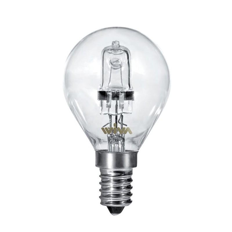 Lampada halogen sfera 28 w e14