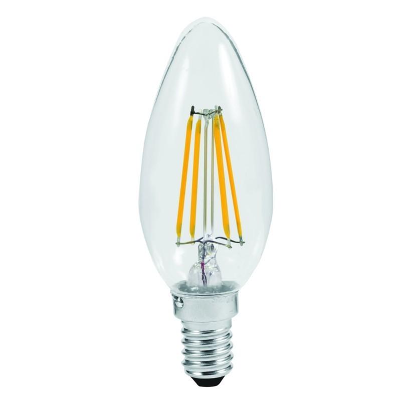 Lampada filamento candela e14 4w luce 2700k