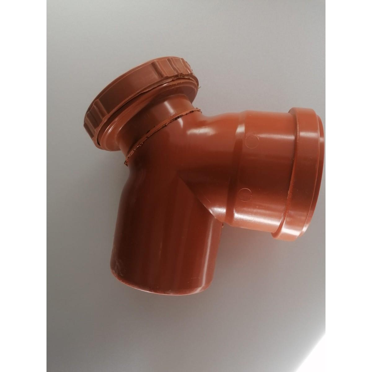 Curva 90° arancio Ø 100 c/ispezione in testa
