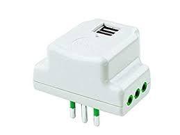 Adattatore triplo 3 posti+ 2 presa usb
