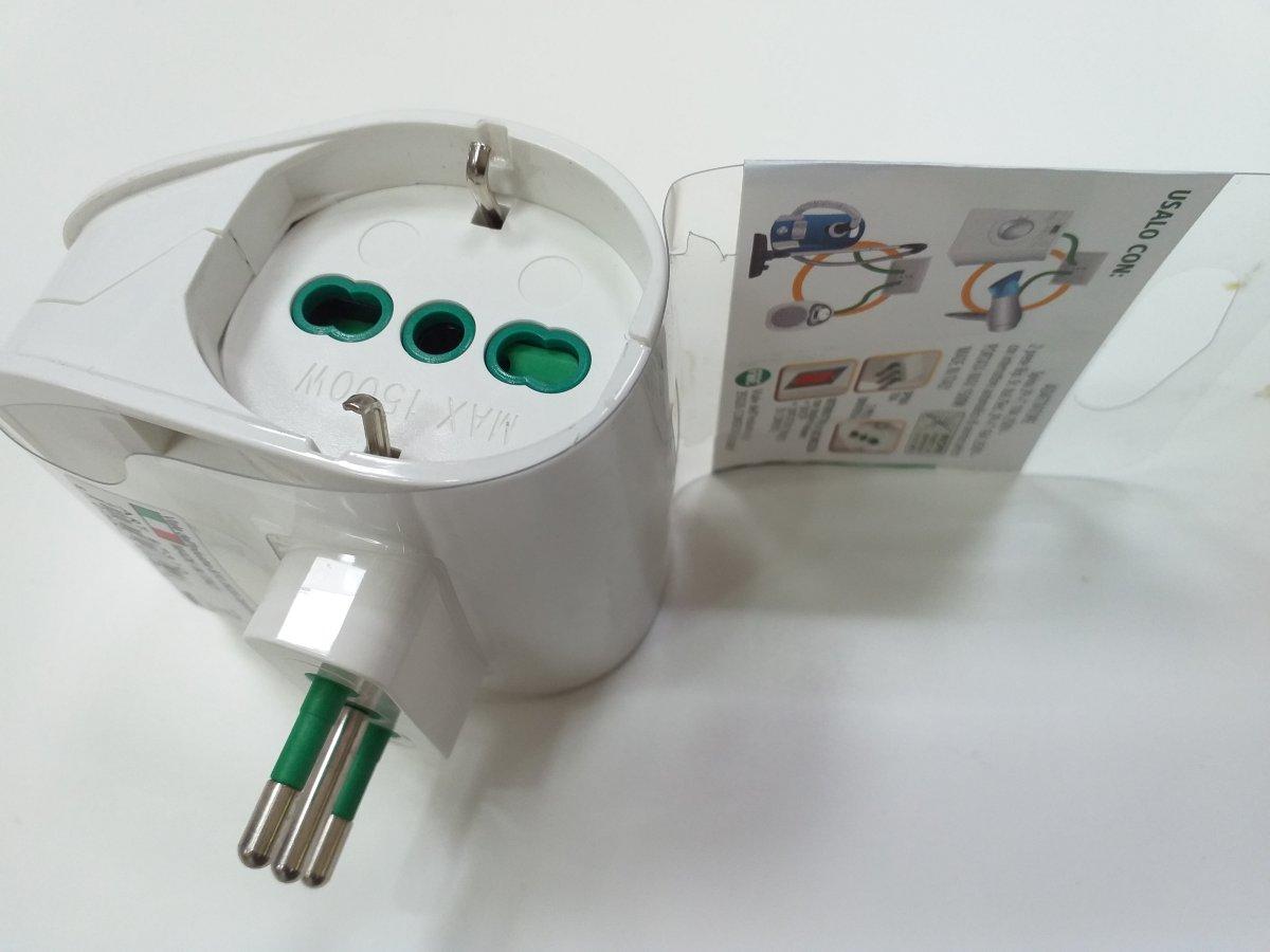 Adattatore triplo 2 posti verticale