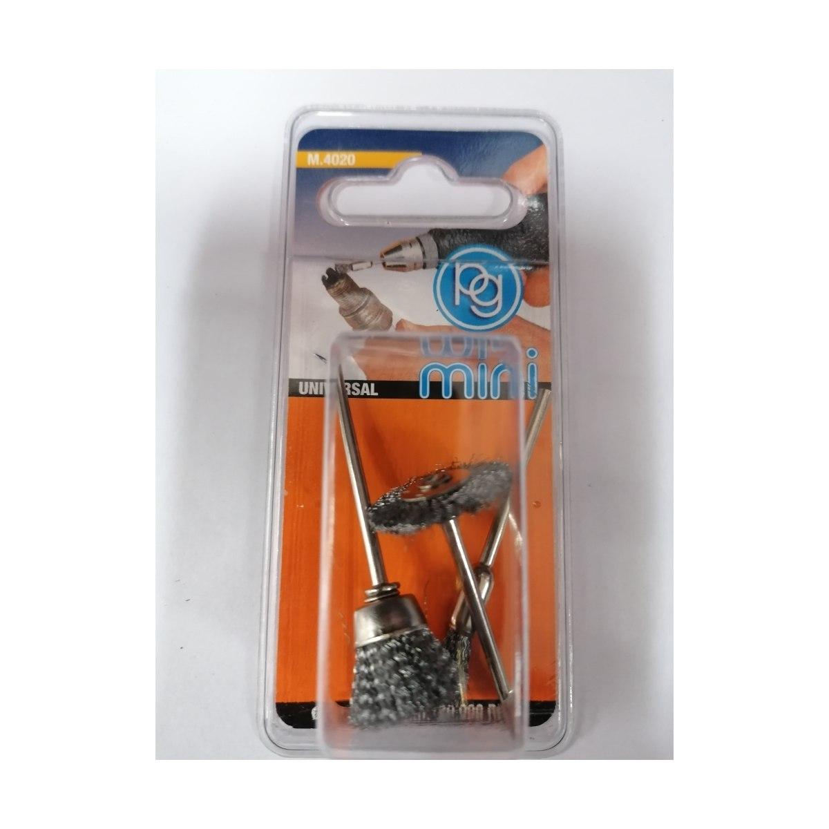 Spazzole acciaio assortite pz 3