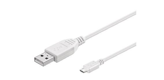 Cavo micro usb 1,8 mt bianco