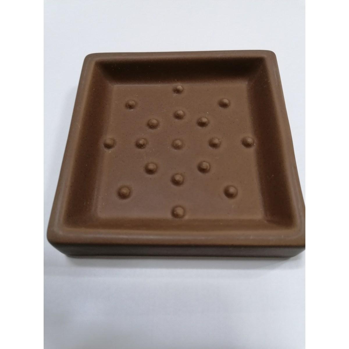 Portasapone quadra marrone opaco