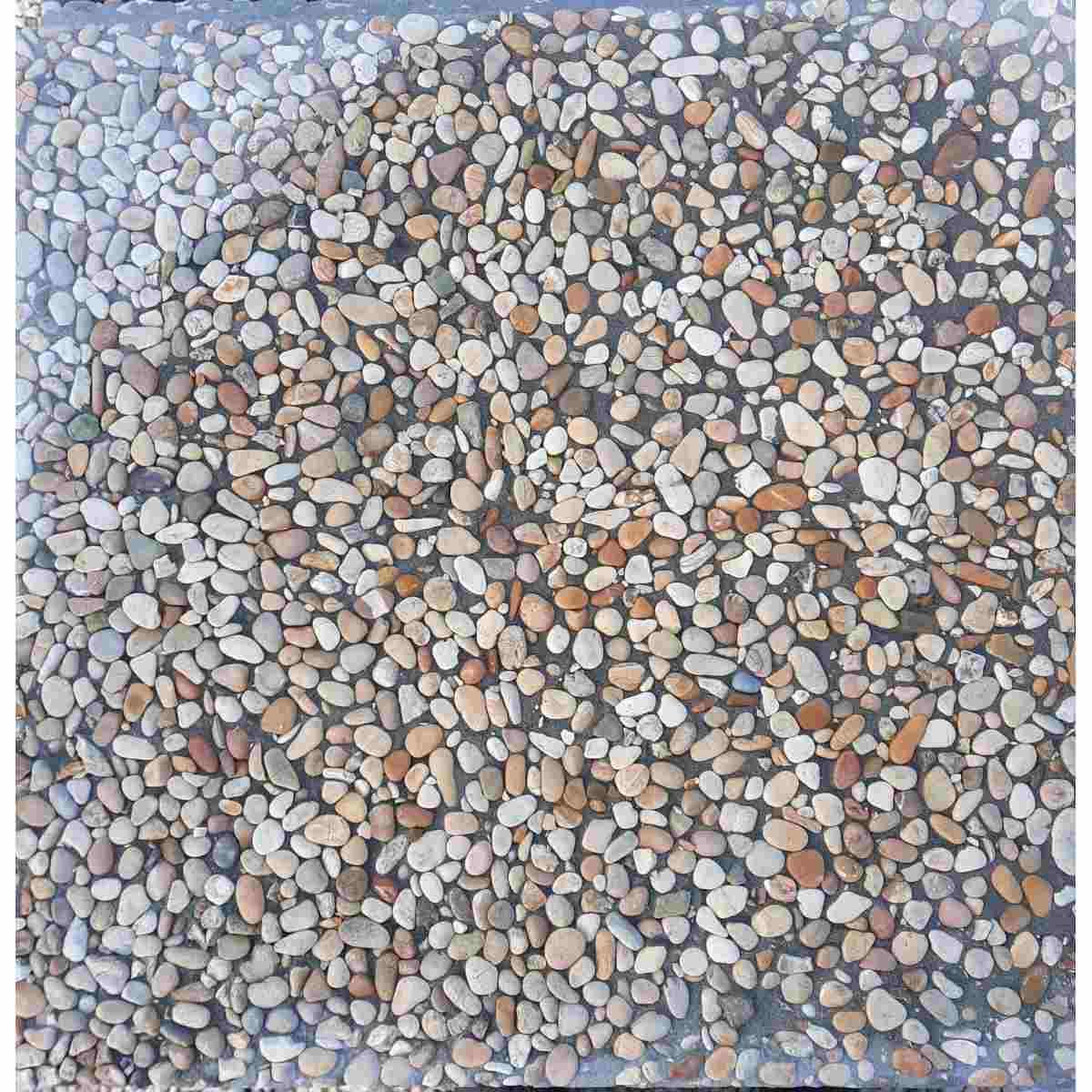 Pavimento ghiaia fiume grigia 50x50