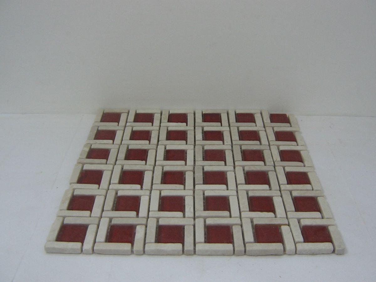 Bottoncino rosso rodi cm 29,5x29,5